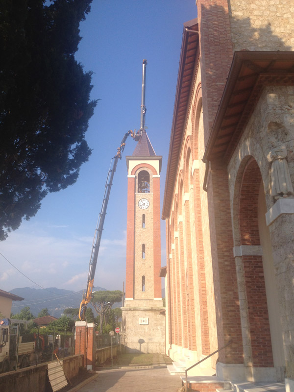 Cuspide in rame Campanile chiesa di Tonfano (Lucca)