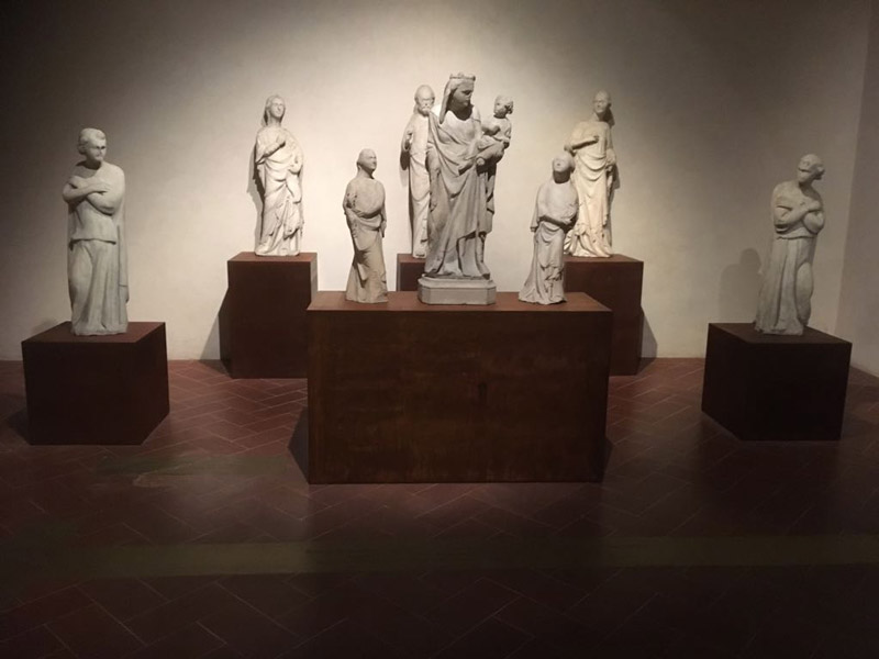 Piedistalli in corten per statue, Museo Nazionale di San Matteo di Pisa